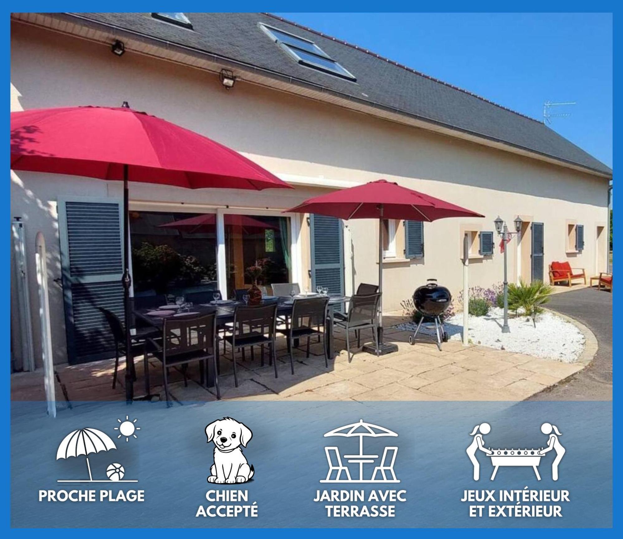 Le So Art, Grande Maison 4 Chambres, Terrain De Petanque, Grand Jardin Clos, Flipper, Babyfoot, Jeux Arcade, Ping Pong,1 Km Mer, Proche Golf, Port En Bessin, Bayeux Et Plages Du Debarquement, Adaptee Enfants Commes 外观 照片